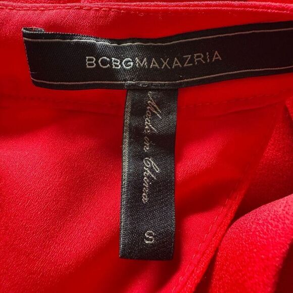 BCBGMAXAZRIA Red Cutout Mini Dress Size S - Picture 5 of 6